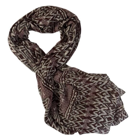 Collegiate Outfitters Maroon & Gray Zig Zag Scarf – One Size – NWT - Picture 1 of 3